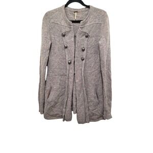 Free People 100% Wool Military Moment Cardigan Warm Breathable Winter Outdoor